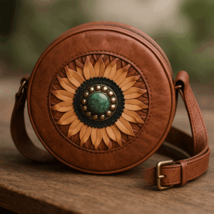Chefchaouen's Flower - Brown (Crossbody)